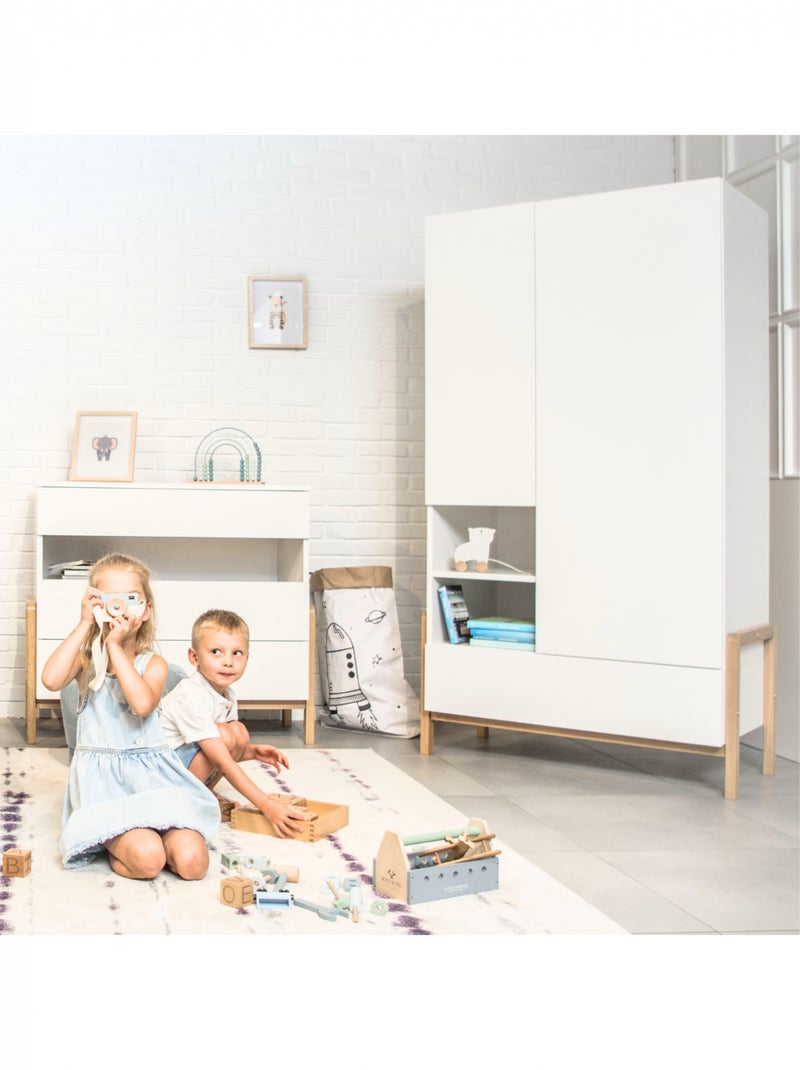 Armoire Victor Blanc Beige - Kiabi