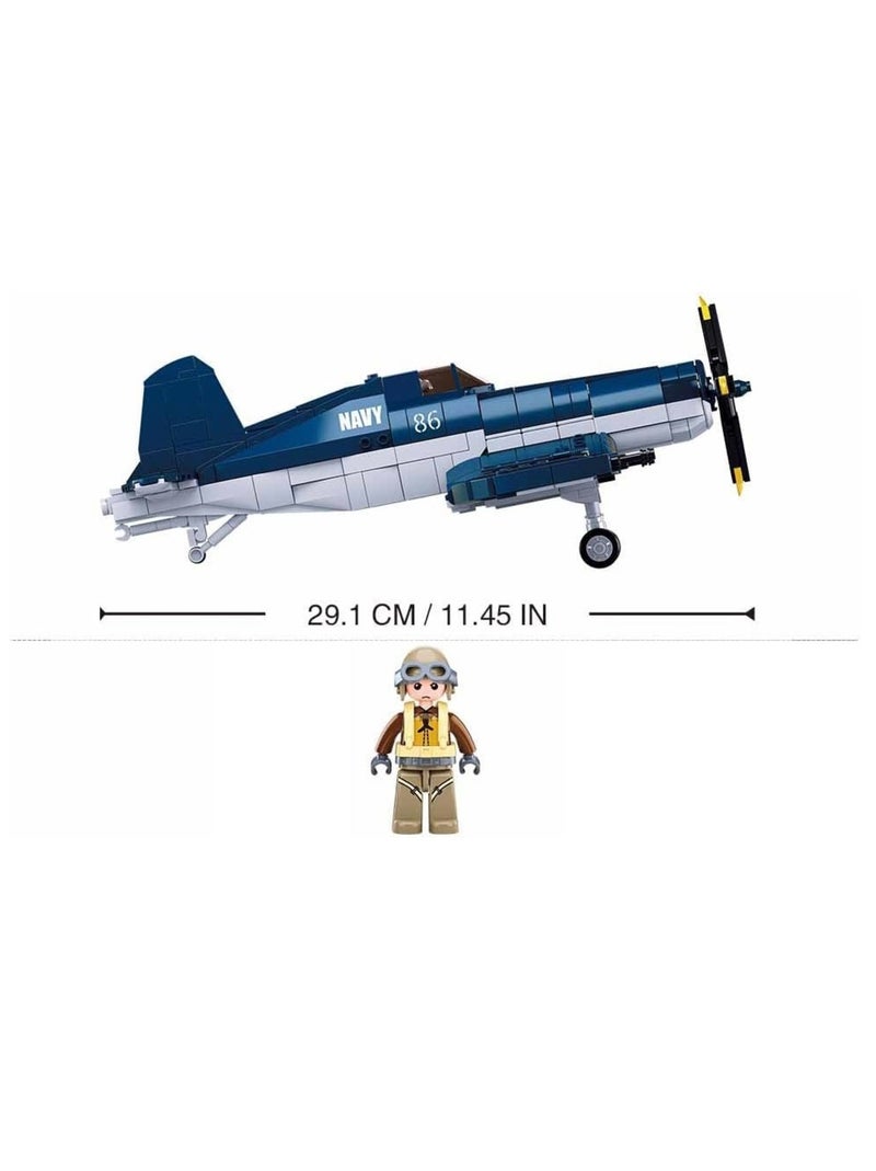 Army WWII - Avion Chasseur F4U Bleu - Kiabi