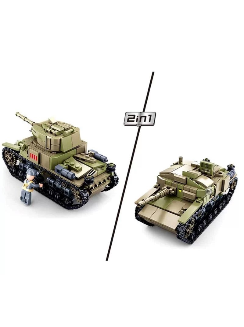 Army WWII - Char d'assaut italien 2 en 1 Vert - Kiabi