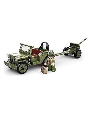 Army WWII - Jeep alliée avec canon anti-aérien