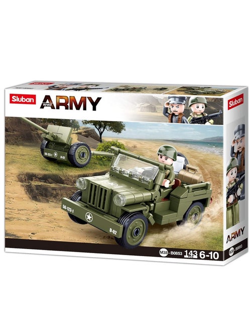 Army WWII - Jeep alliée avec canon anti-aérien - Kiabi