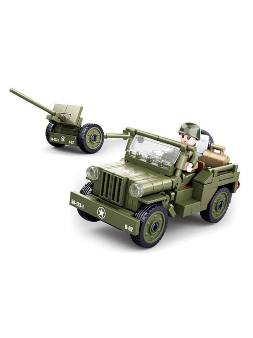 Army WWII - Jeep alliée avec canon anti-aérien - Kiabi