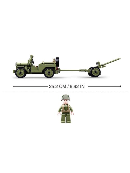 Army WWII - Jeep alliée avec canon anti-aérien - Kiabi