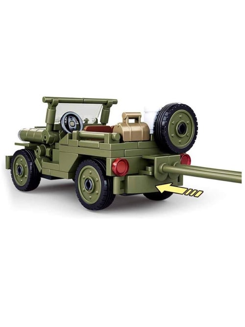 Army WWII - Jeep alliée avec canon anti-aérien - Kiabi