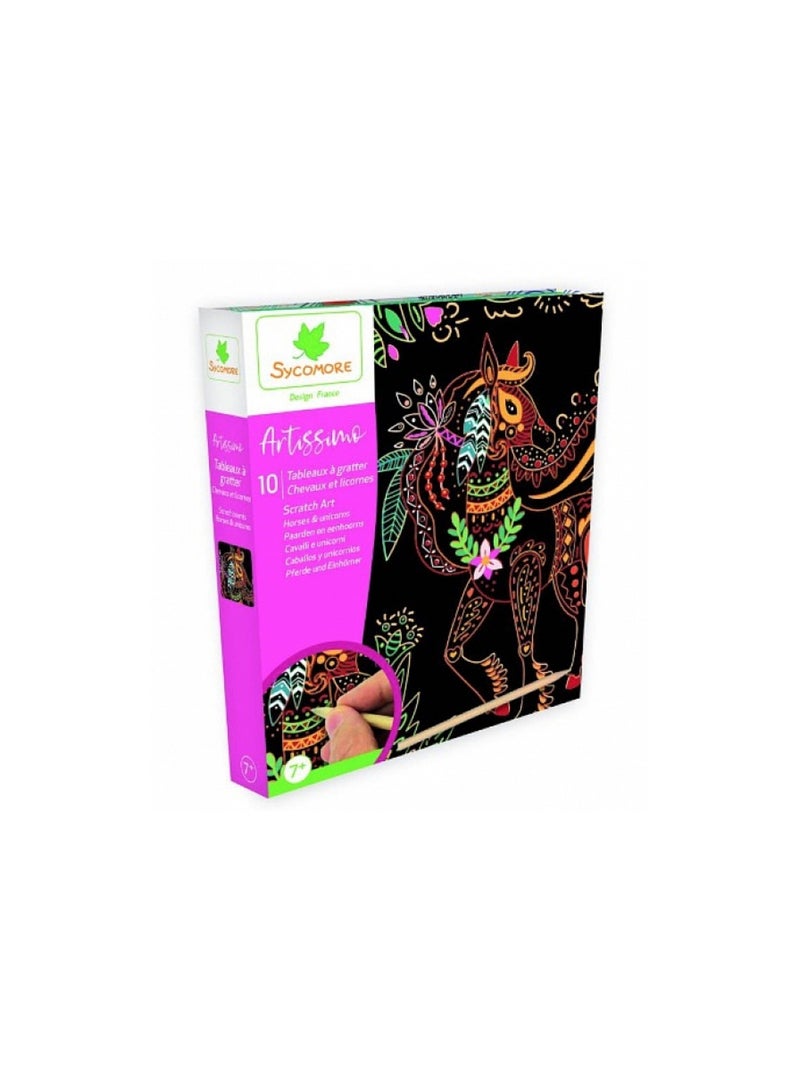 Artissimo - Coffret de Grattage Chevaux et Licornes Créatif N/A - Kiabi
