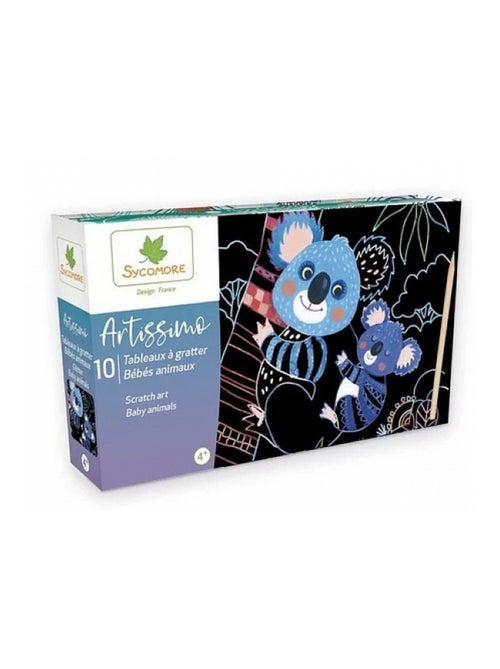 Artissimo - Scratch Art Bébés Animaux - Kiabi Artissimo - Scratch Art Bébés Animaux - Kiabi