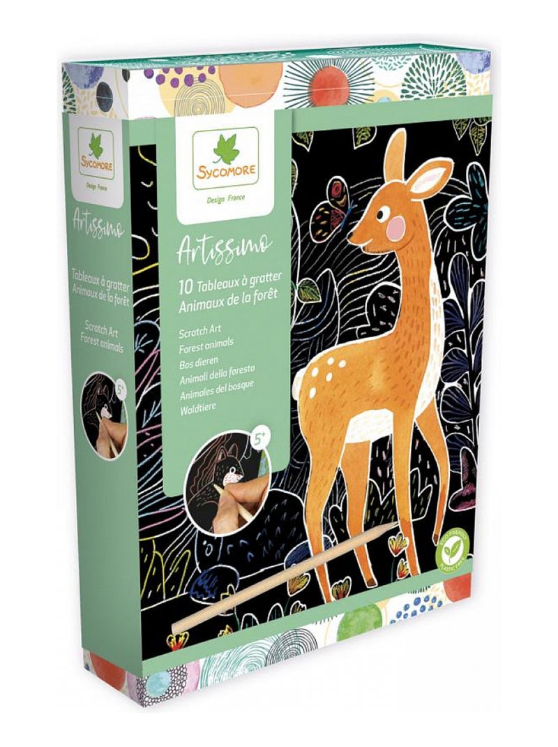 Artissimo pm scratch art animaux de la foret N/A - Kiabi