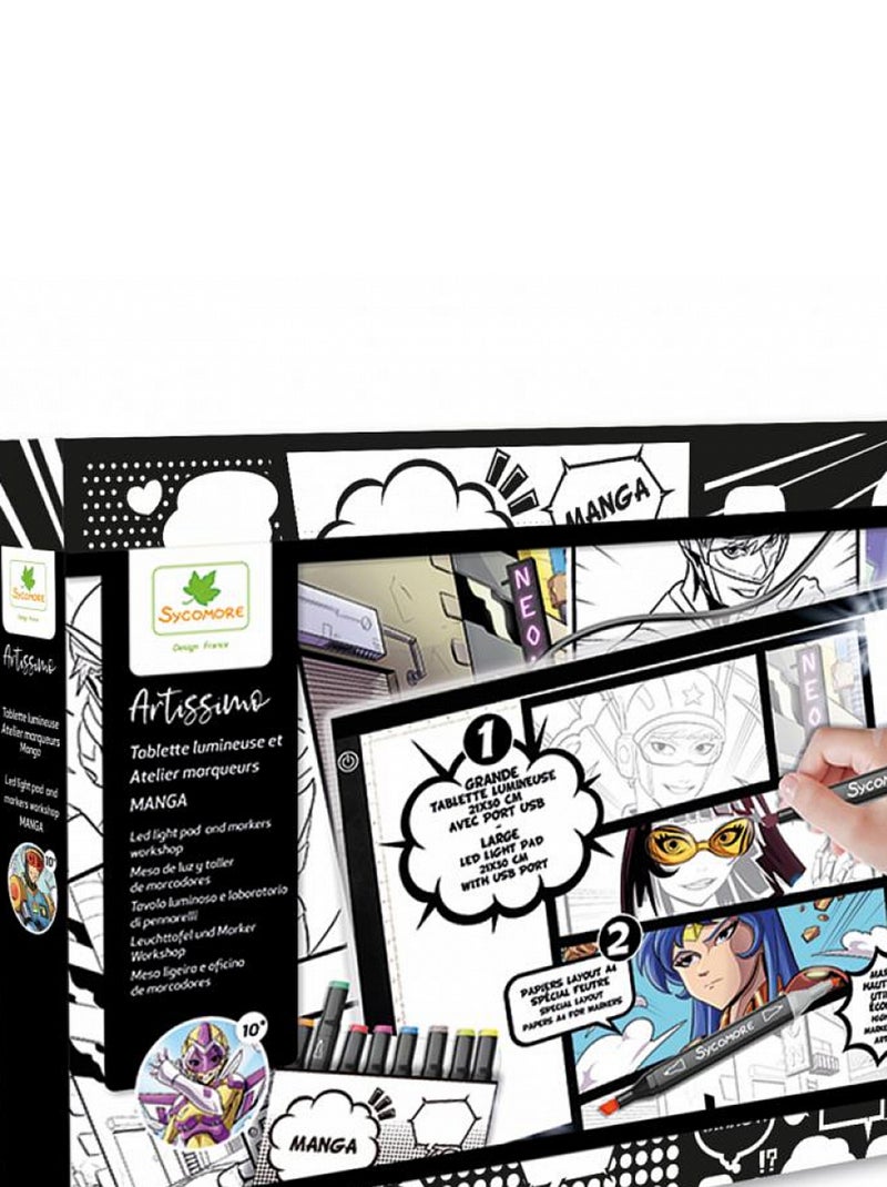 Artissimo tablette lumineuse atelier marqueurs manga Bleu - Kiabi