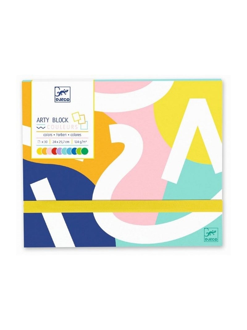 Arty Block Papier Coloré N/A - Kiabi