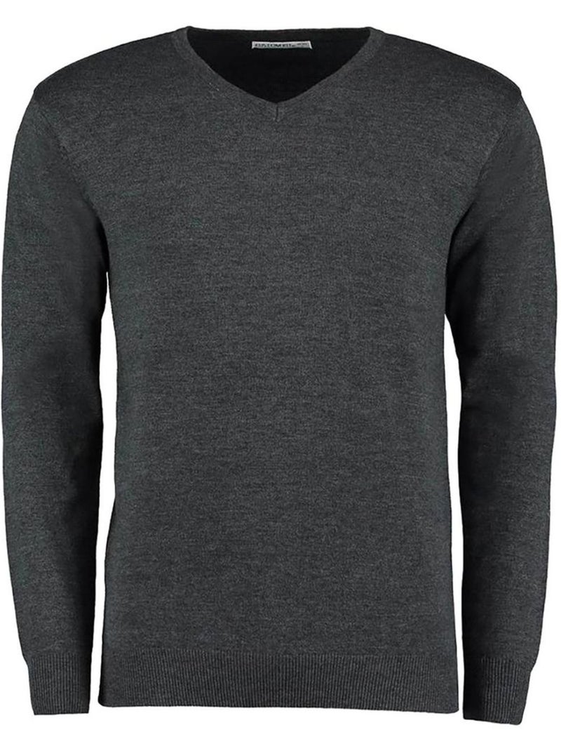 Arundel pull à col en v - kustom kit Noir Gris - Kiabi