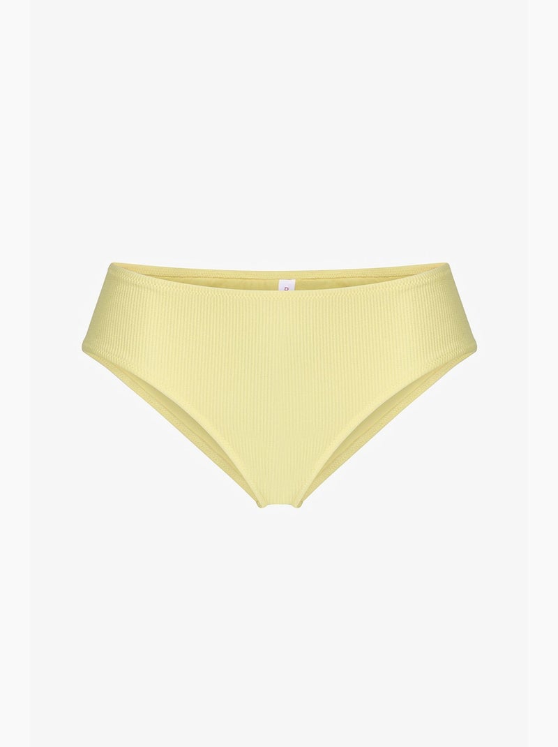 Arya bas de bikini texturé taille mi-haute penti Jaune citron - Kiabi