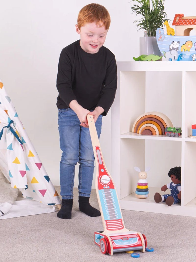 Aspirateur en bois pour enfant Rouge - Kiabi