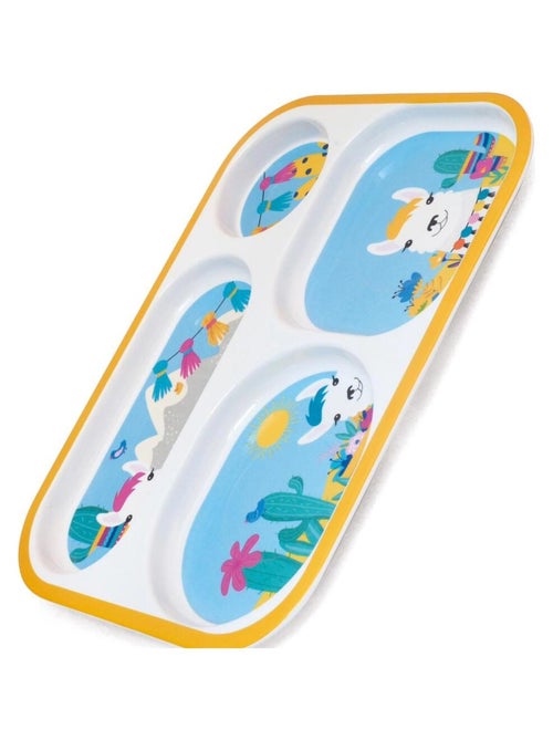 Assiette 4 compartiments lama Mill'O Bébé - Kiabi