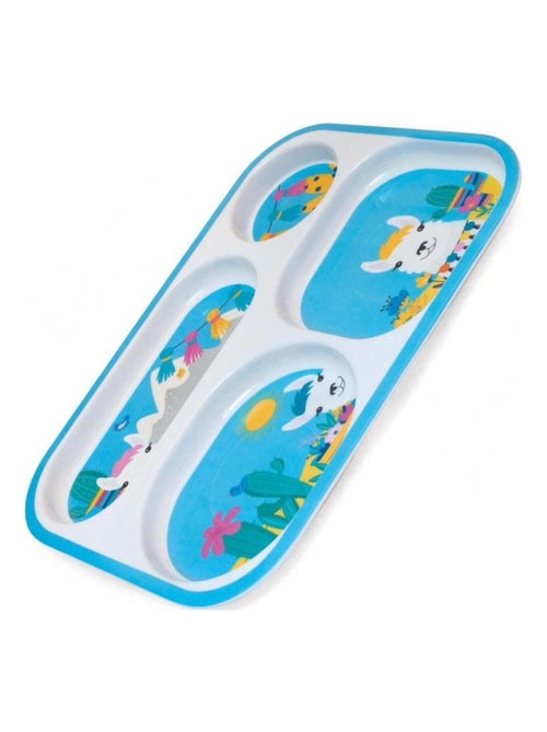 Assiette 4 compartiments lama Mill'O Bébé - Kiabi