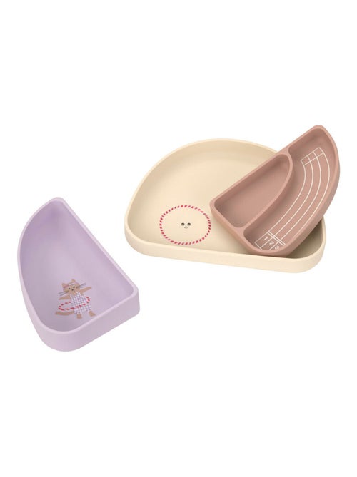 Assiette à compartiments (3pcs) - Tiny Team, Chat - Kiabi