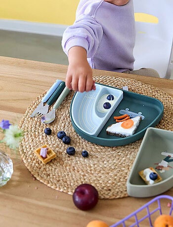 Assiette à compartiments (3pcs) - Tiny Team, Chat