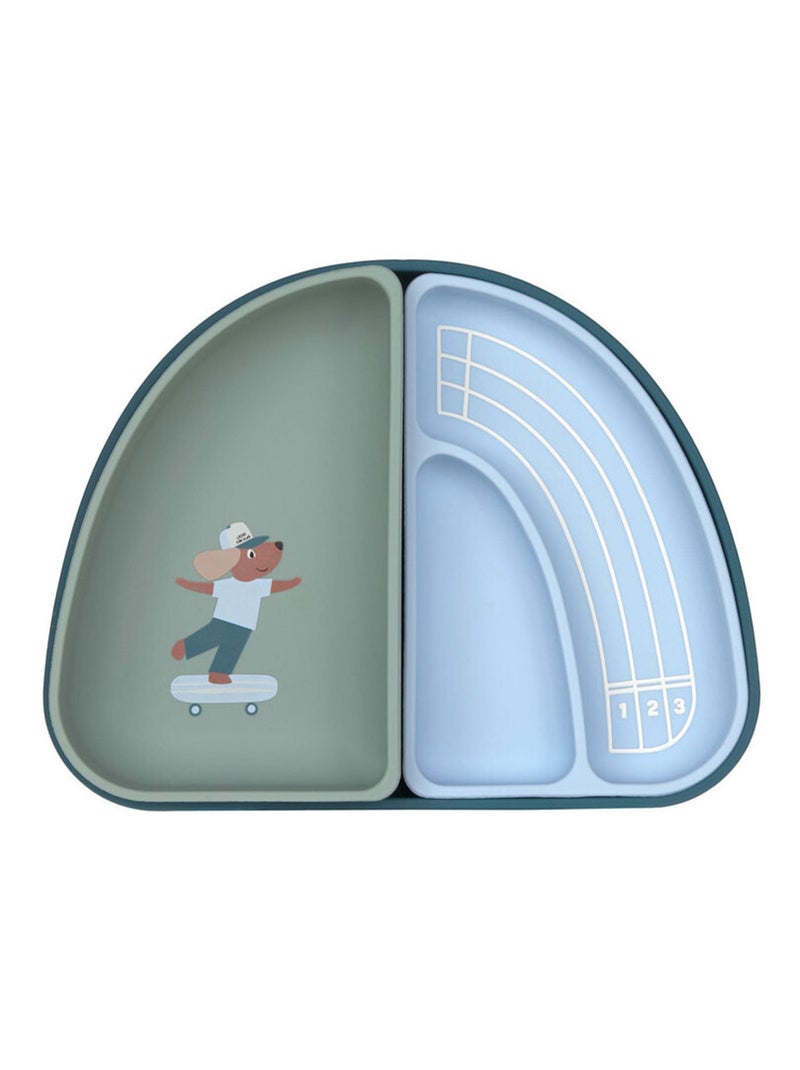 Assiette à compartiments (3pcs) - Tiny Team, Chien Vert - Kiabi