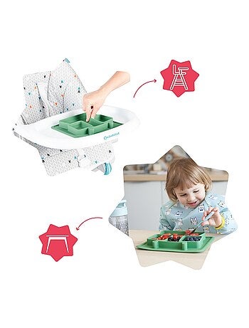 Assiette à compartiments antidérapante en silicone 'Badabulle'