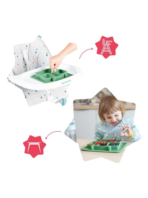 Assiette à compartiments antidérapante en silicone 'Badabulle' - Kiabi