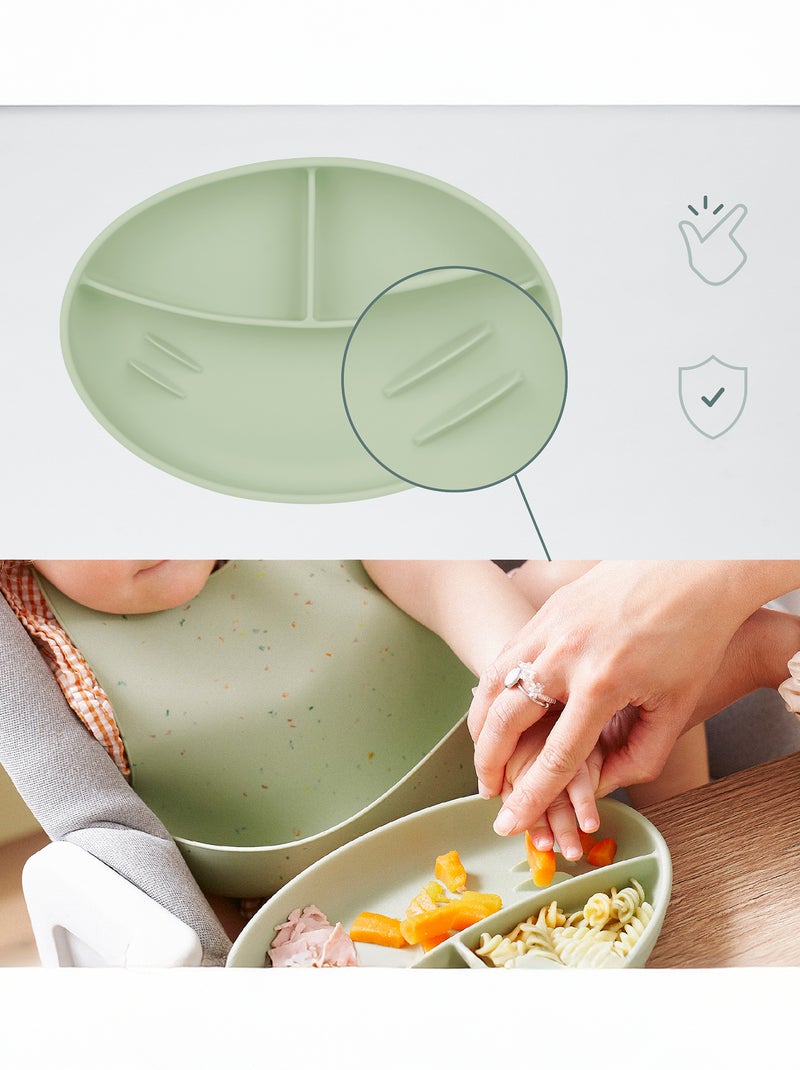 Assiette à compartiments 'Babymoov' Vert - Kiabi