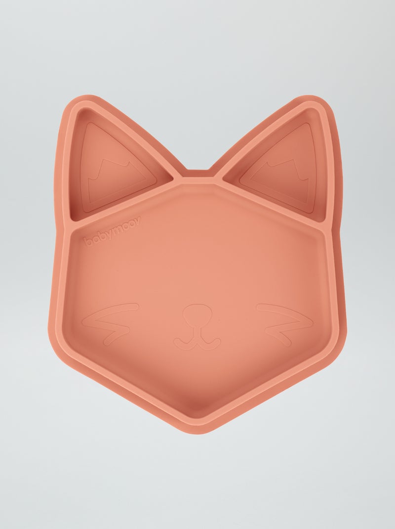 Assiette à compartiments 'Badabulle' Orange corail - Kiabi