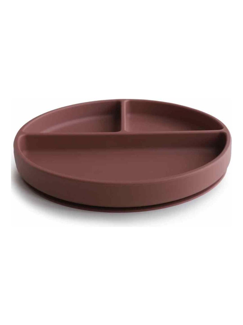Assiette à compartiments en silicone avec ventouse Woodchuk Marron - Kiabi