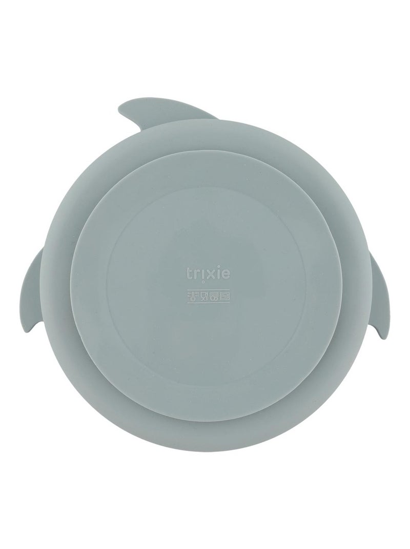 Assiette à compartiments en silicone Gris - Kiabi