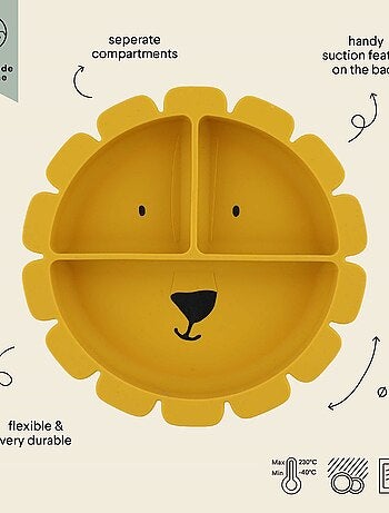Assiette à compartiments en silicone