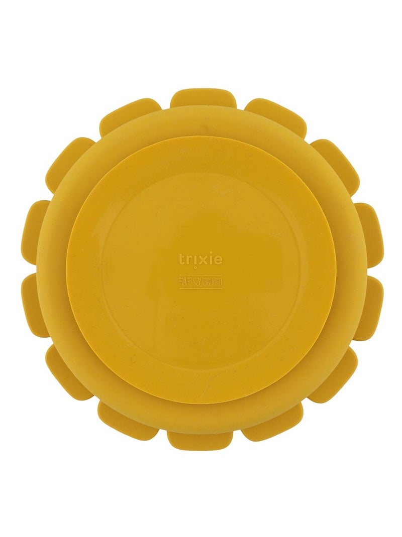 Assiette à compartiments en silicone Jaune - Kiabi