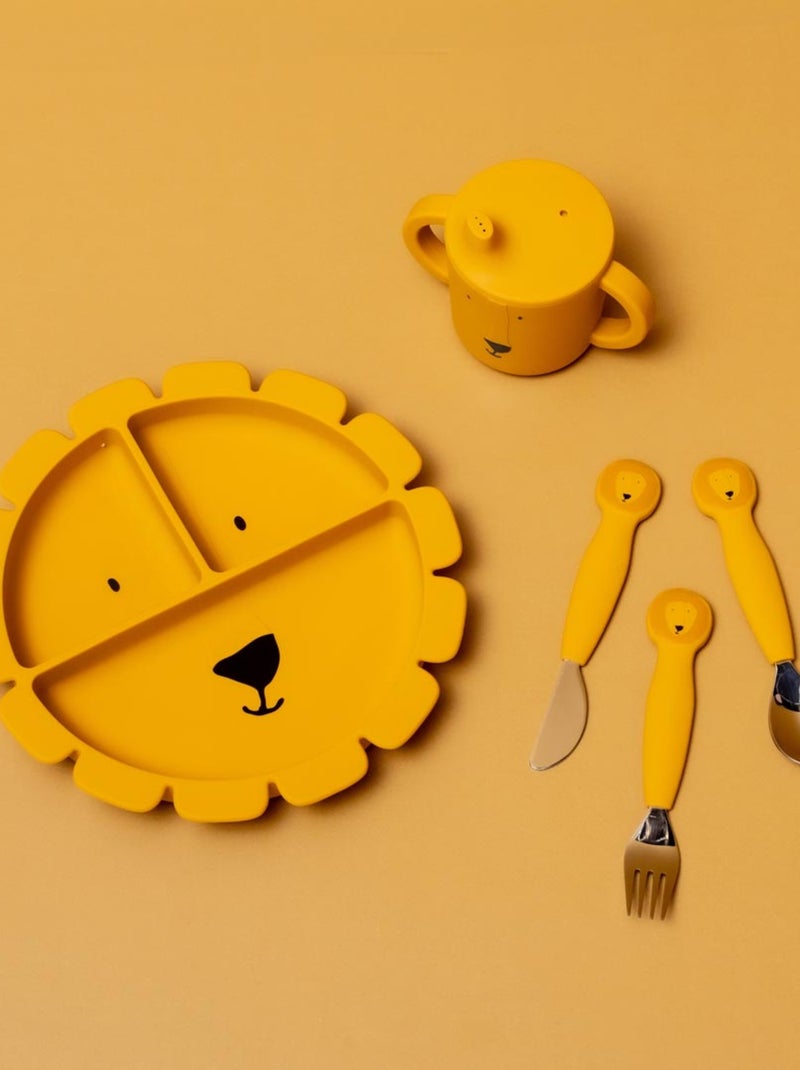Assiette à compartiments en silicone Jaune - Kiabi