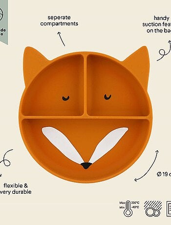 Assiette à compartiments en silicone