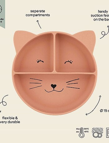 Assiette à compartiments en silicone