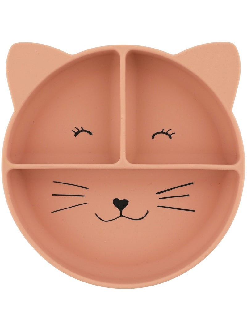 Assiette à compartiments en silicone Rose - Kiabi