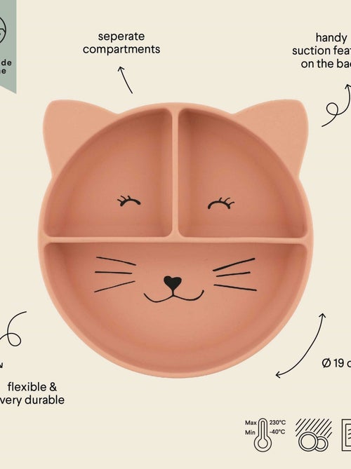 Assiette à compartiments en silicone - Kiabi