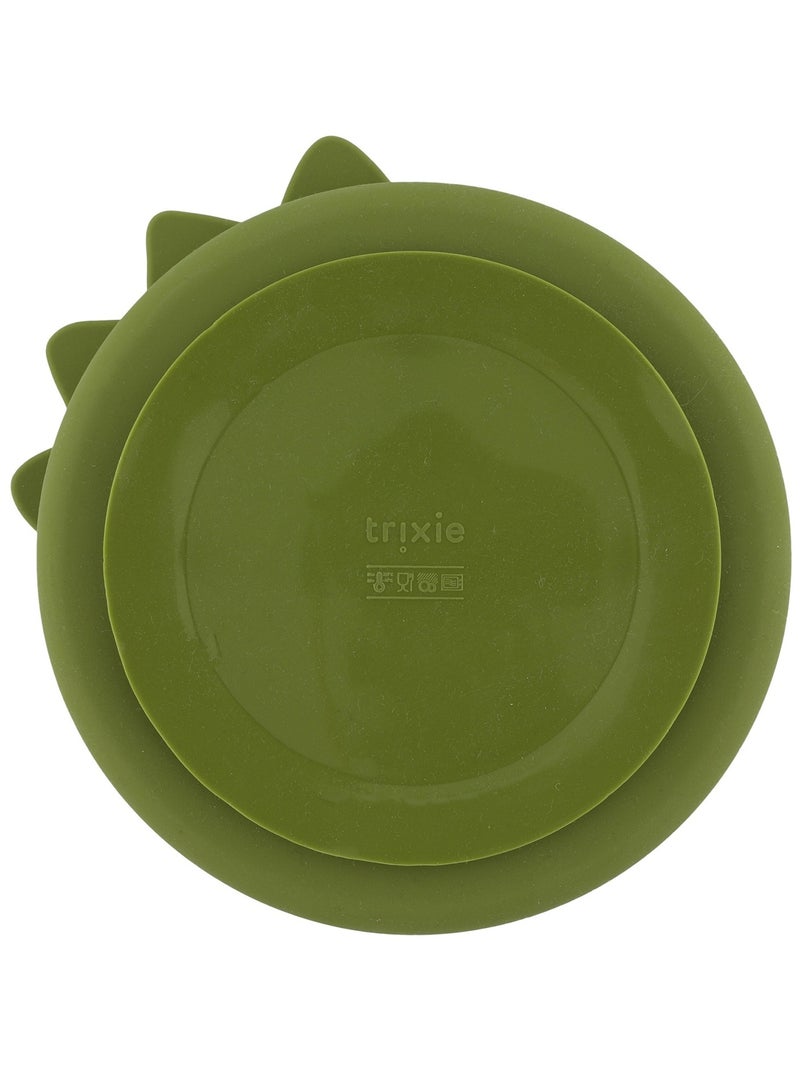 Assiette à compartiments en silicone Vert - Kiabi