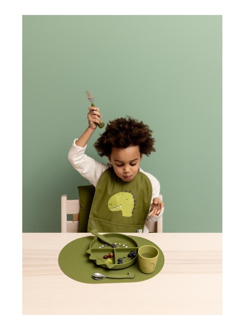 Assiette à compartiments en silicone Vert - Kiabi