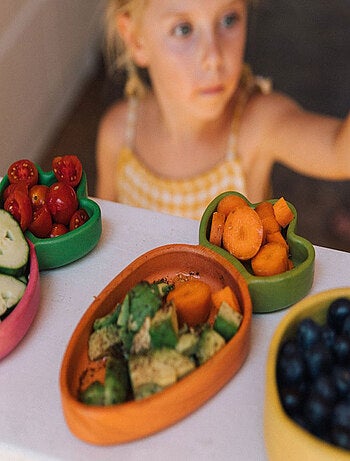 Assiette à compartiments et sa cuillère Ramona le Radis