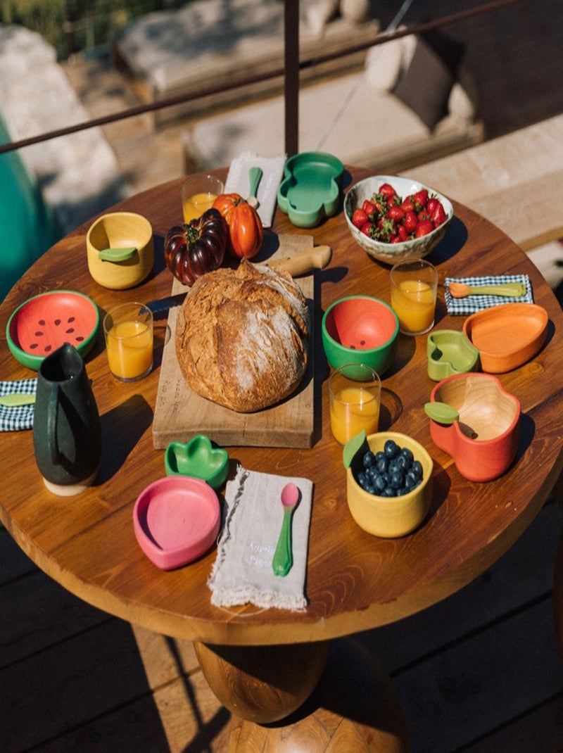 Assiette à compartiments et sa cuillère Cathy la Carotte Orange - Kiabi