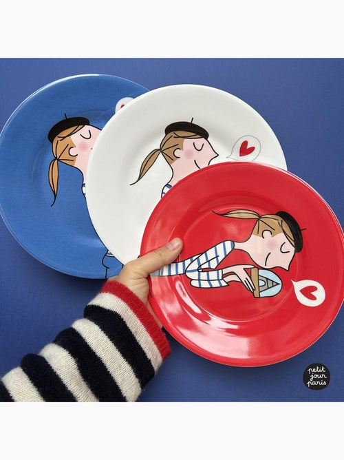 Assiette à dessert Parisienne Blanc - Kiabi