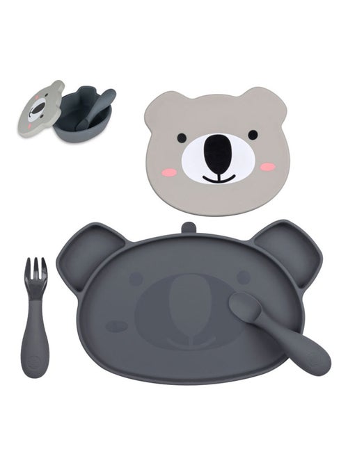 Assiette + Bol ventousés en silicone Koala - Kiabi