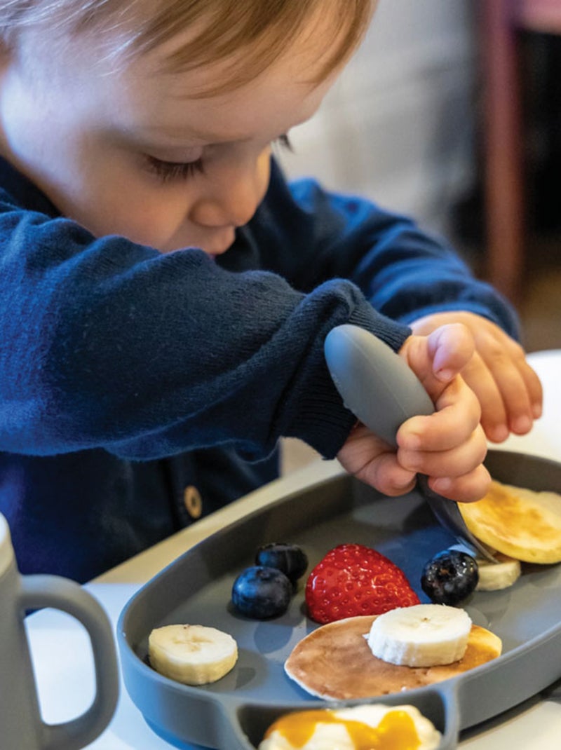 Assiette + Bol ventousés en silicone Koala Gris - Kiabi