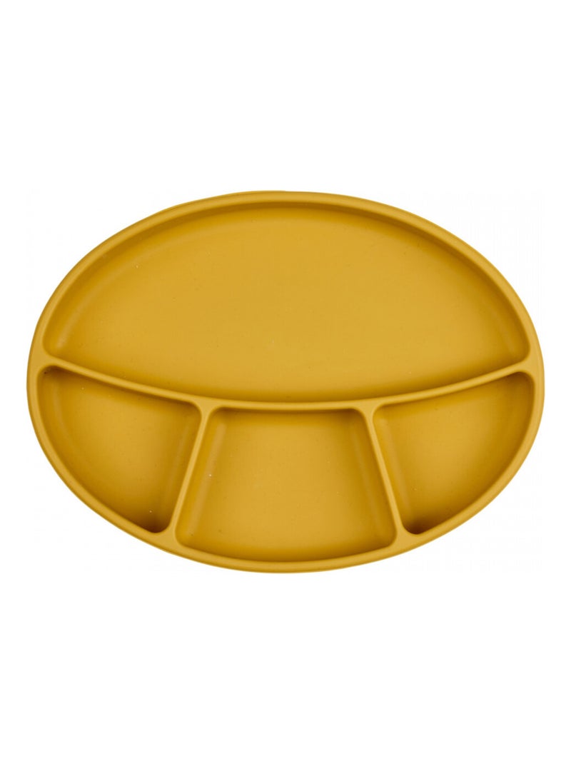 ASSIETTE COMPARTIMENT?E SILICONE Jaune - Kiabi