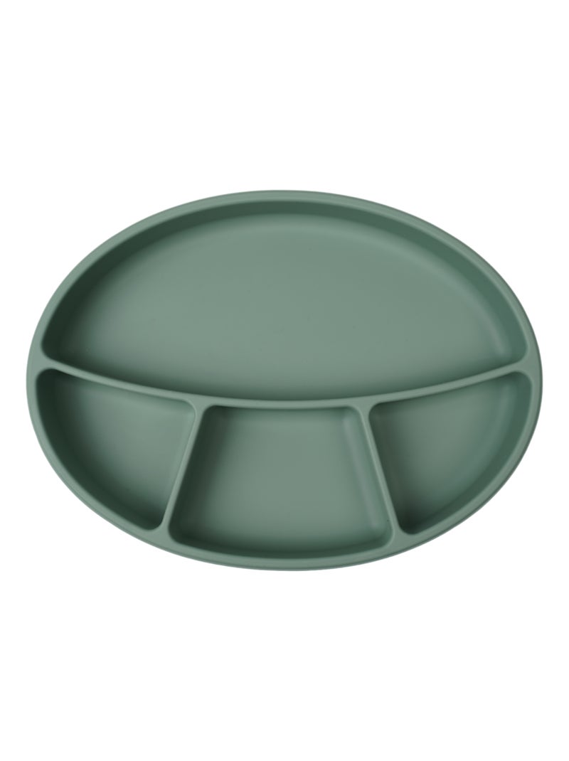 ASSIETTE COMPARTIMENT?E SILICONE Vert - Kiabi
