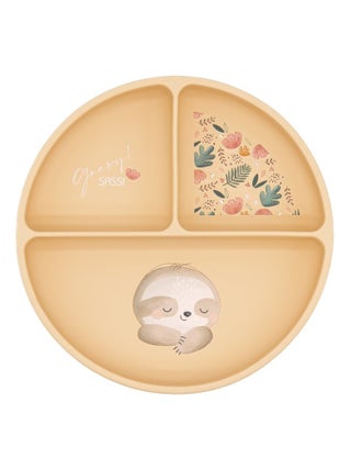 Assiette compartimentée en silicone avec ventouse, Animaux Sassi Junior
