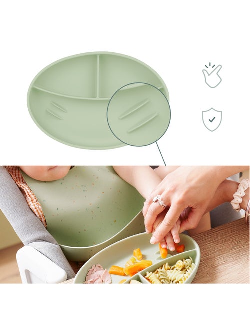 Assiette compartimentee green 'Babymoov' - Kiabi
