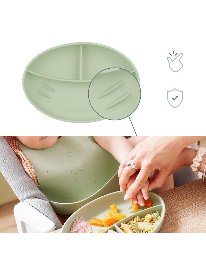 Assiette compartimentee green 'Babymoov' Vert - Kiabi
