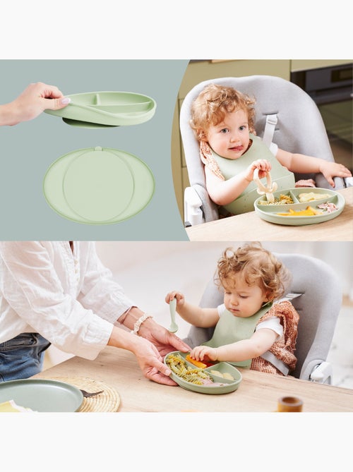 Assiette compartimentee green 'Babymoov' - Kiabi
