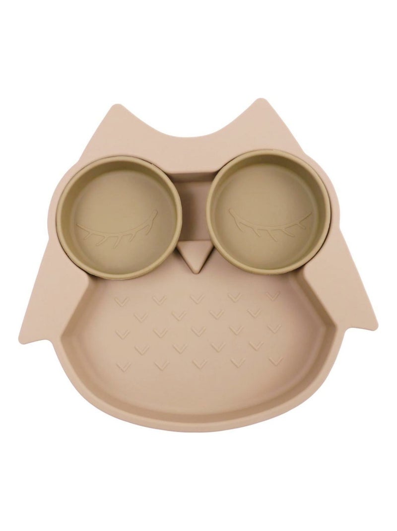 Assiette Compartimentée Hibou Elia Beige sable - Kiabi