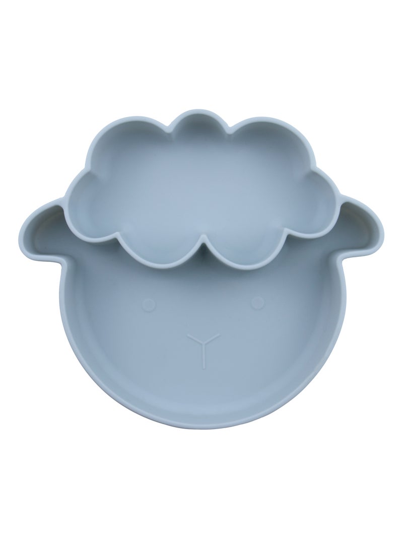 Assiette Compartimentée Mouton Bleu clair - Kiabi