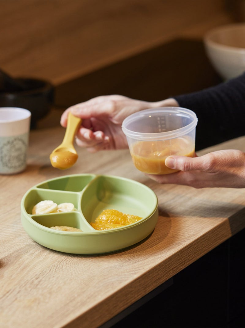 ASSIETTE COMPARTIMENTÉE SILICONE Vert - Kiabi